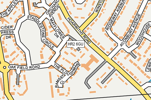 HR2 6GU map - OS OpenMap – Local (Ordnance Survey)