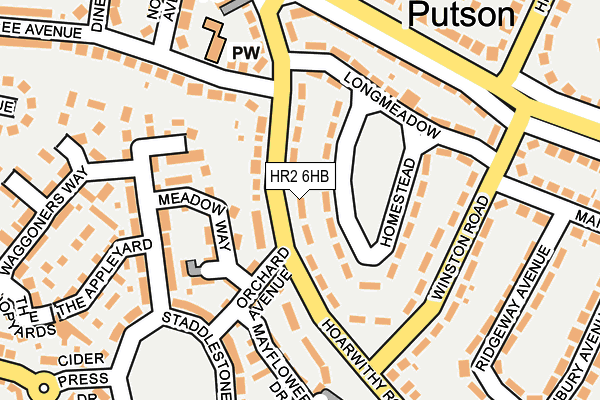 HR2 6HB map - OS OpenMap – Local (Ordnance Survey)