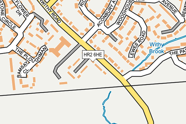 HR2 6HE map - OS OpenMap – Local (Ordnance Survey)