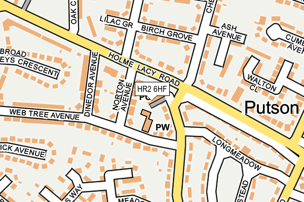 HR2 6HF map - OS OpenMap – Local (Ordnance Survey)