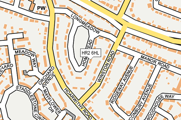 HR2 6HL map - OS OpenMap – Local (Ordnance Survey)