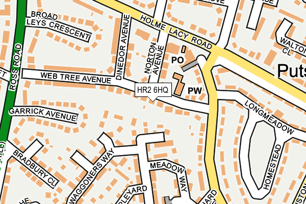 HR2 6HQ map - OS OpenMap – Local (Ordnance Survey)