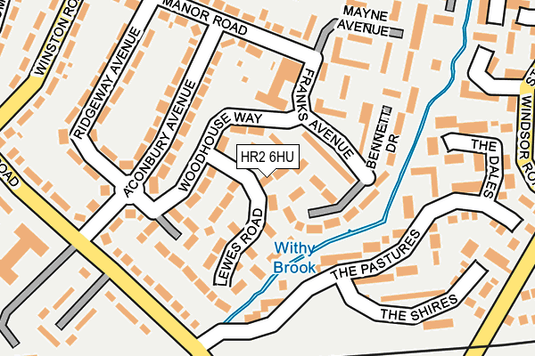 HR2 6HU map - OS OpenMap – Local (Ordnance Survey)