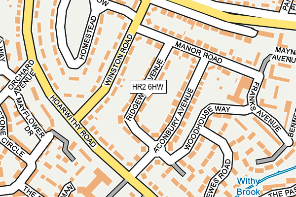 HR2 6HW map - OS OpenMap – Local (Ordnance Survey)