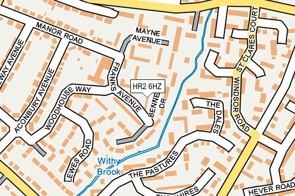 HR2 6HZ map - OS OpenMap – Local (Ordnance Survey)