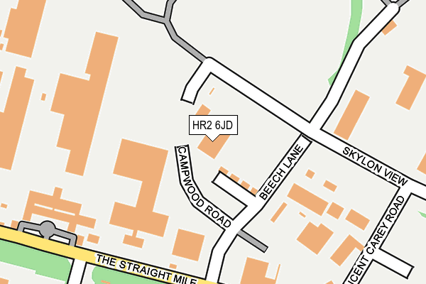 HR2 6JD map - OS OpenMap – Local (Ordnance Survey)