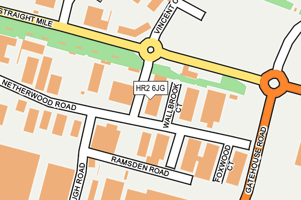 HR2 6JG map - OS OpenMap – Local (Ordnance Survey)