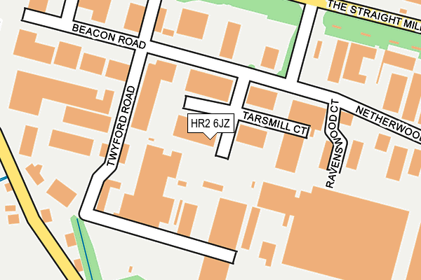 HR2 6JZ map - OS OpenMap – Local (Ordnance Survey)
