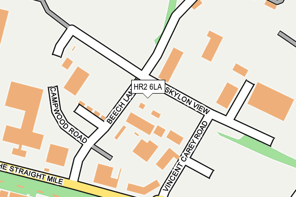 HR2 6LA map - OS OpenMap – Local (Ordnance Survey)