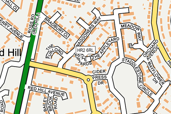HR2 6RL map - OS OpenMap – Local (Ordnance Survey)