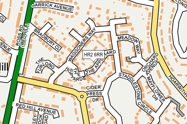 HR2 6RR map - OS OpenMap – Local (Ordnance Survey)