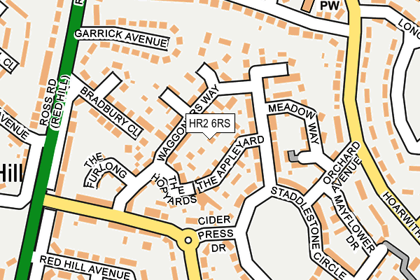 HR2 6RS map - OS OpenMap – Local (Ordnance Survey)