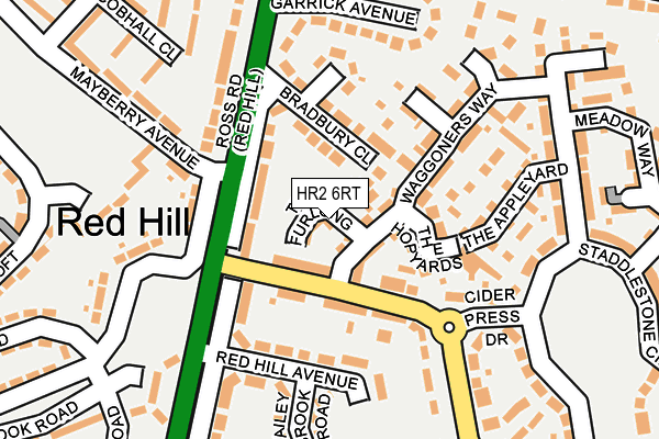 HR2 6RT map - OS OpenMap – Local (Ordnance Survey)