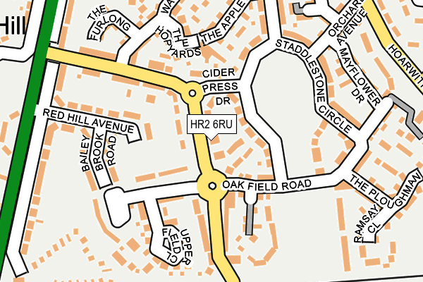 HR2 6RU map - OS OpenMap – Local (Ordnance Survey)