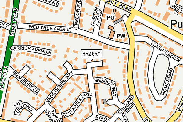 HR2 6RY map - OS OpenMap – Local (Ordnance Survey)