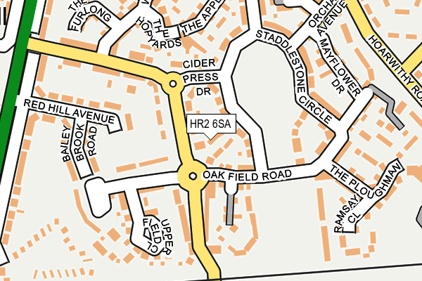 HR2 6SA map - OS OpenMap – Local (Ordnance Survey)