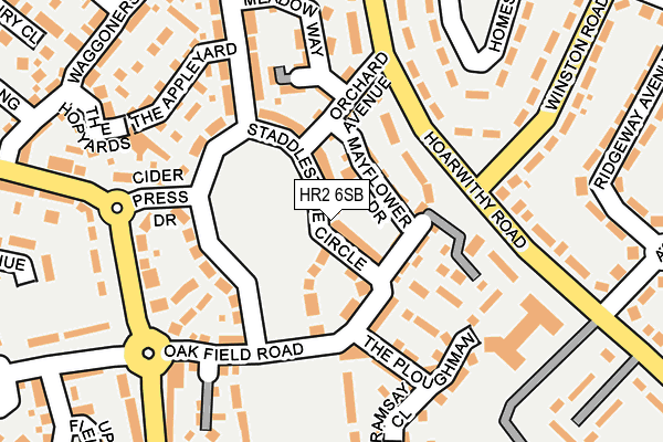 HR2 6SB map - OS OpenMap – Local (Ordnance Survey)