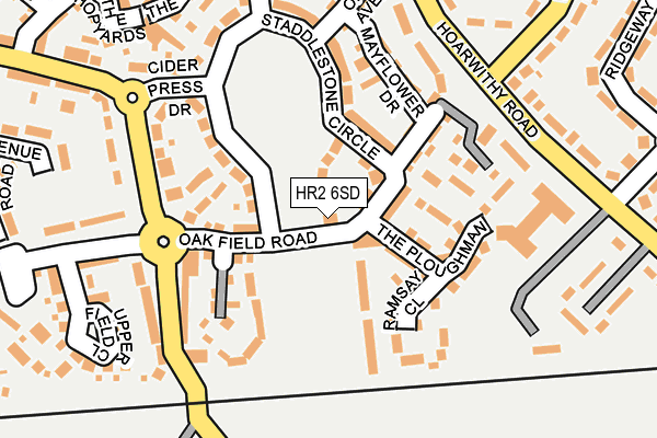 HR2 6SD map - OS OpenMap – Local (Ordnance Survey)