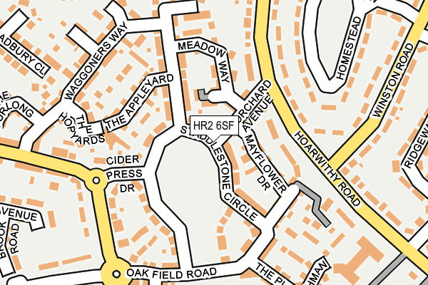 HR2 6SF map - OS OpenMap – Local (Ordnance Survey)