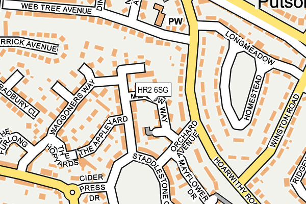 HR2 6SG map - OS OpenMap – Local (Ordnance Survey)