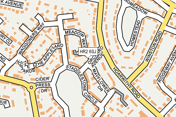 HR2 6SJ map - OS OpenMap – Local (Ordnance Survey)