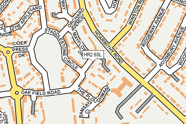 HR2 6SL map - OS OpenMap – Local (Ordnance Survey)