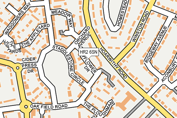 HR2 6SN map - OS OpenMap – Local (Ordnance Survey)
