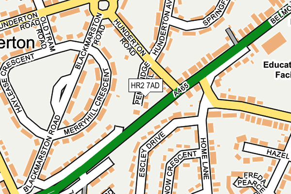 HR2 7AD map - OS OpenMap – Local (Ordnance Survey)