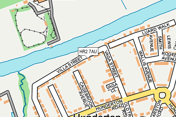 HR2 7AU map - OS OpenMap – Local (Ordnance Survey)