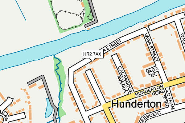HR2 7AX map - OS OpenMap – Local (Ordnance Survey)