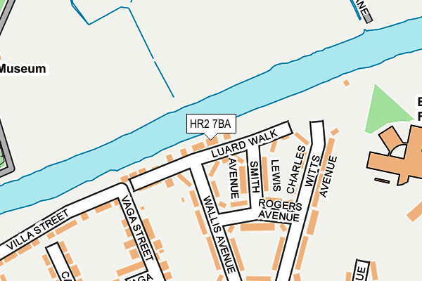 HR2 7BA map - OS OpenMap – Local (Ordnance Survey)