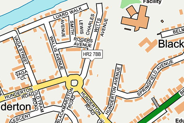 HR2 7BB map - OS OpenMap – Local (Ordnance Survey)