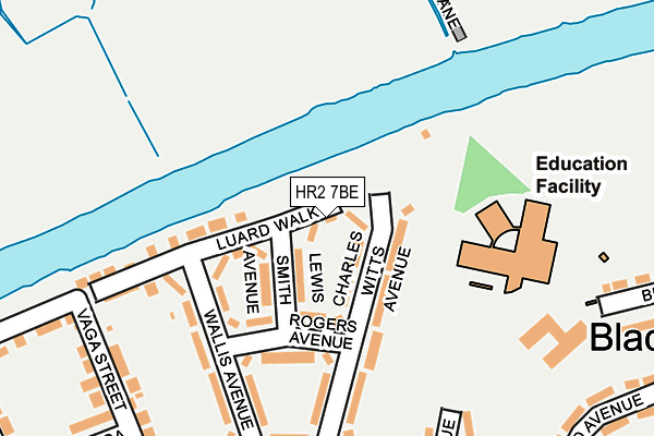 HR2 7BE map - OS OpenMap – Local (Ordnance Survey)