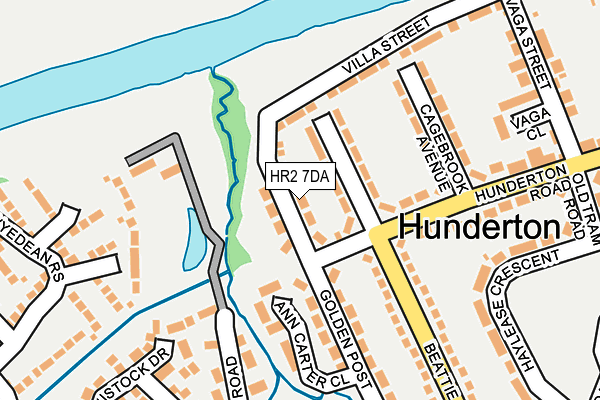 HR2 7DA map - OS OpenMap – Local (Ordnance Survey)