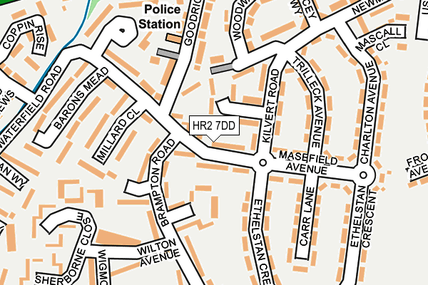 HR2 7DD map - OS OpenMap – Local (Ordnance Survey)