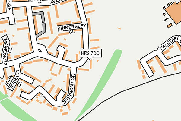 HR2 7DQ map - OS OpenMap – Local (Ordnance Survey)