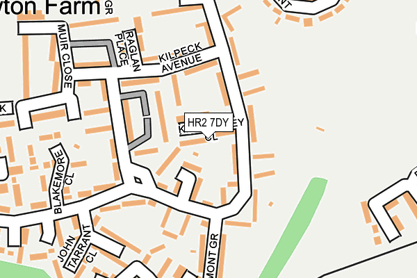 HR2 7DY map - OS OpenMap – Local (Ordnance Survey)