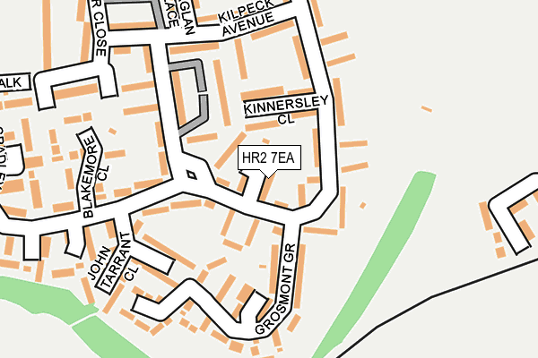 HR2 7EA map - OS OpenMap – Local (Ordnance Survey)