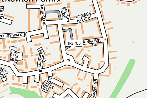 HR2 7EB map - OS OpenMap – Local (Ordnance Survey)