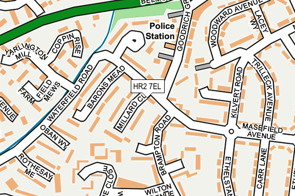 HR2 7EL map - OS OpenMap – Local (Ordnance Survey)