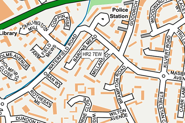 HR2 7EW map - OS OpenMap – Local (Ordnance Survey)