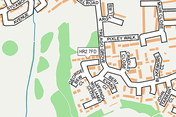HR2 7FD map - OS OpenMap – Local (Ordnance Survey)