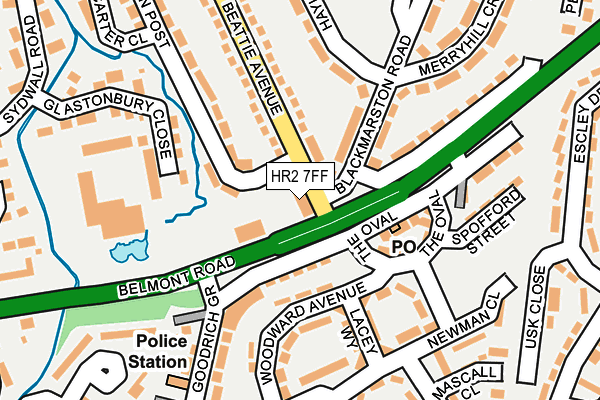 HR2 7FF map - OS OpenMap – Local (Ordnance Survey)