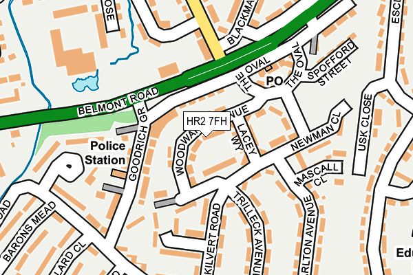 HR2 7FH map - OS OpenMap – Local (Ordnance Survey)