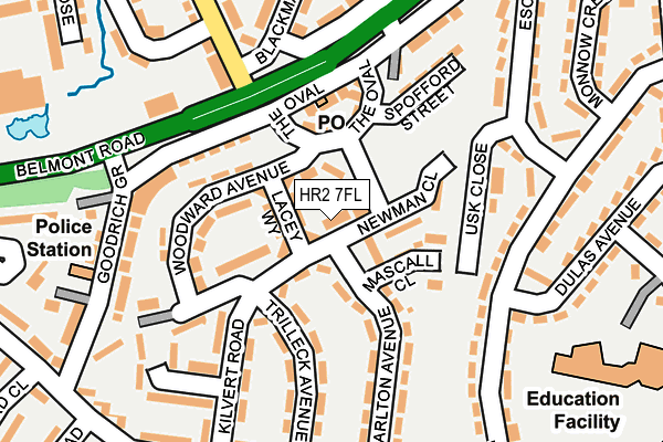 HR2 7FL map - OS OpenMap – Local (Ordnance Survey)