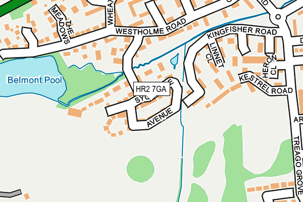 HR2 7GA map - OS OpenMap – Local (Ordnance Survey)