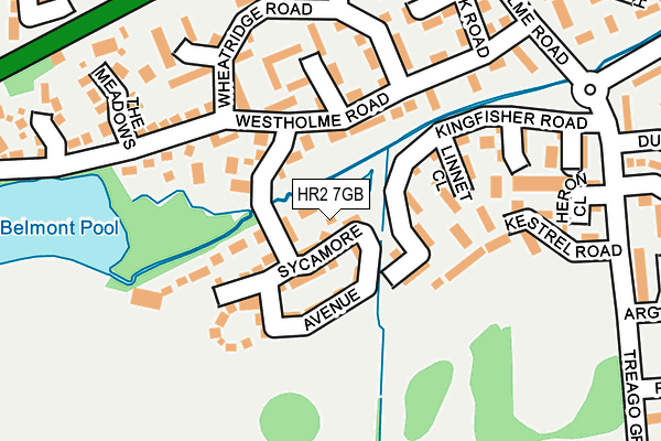 HR2 7GB map - OS OpenMap – Local (Ordnance Survey)