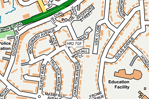 HR2 7GF map - OS OpenMap – Local (Ordnance Survey)