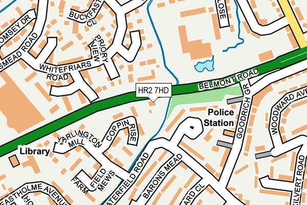 HR2 7HD map - OS OpenMap – Local (Ordnance Survey)
