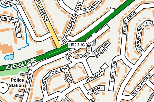 HR2 7HG map - OS OpenMap – Local (Ordnance Survey)